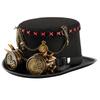 Mechanical Style Hat Accessory with Skull Decorations Attached Goggles For Costume Theme Parties Halloween Event