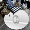 Associazione Calcio Milan2 Round Area Rug,Carpet Rug for Living Room Bedroom Sofa Playroom Decor,Non-slip Floor Mat