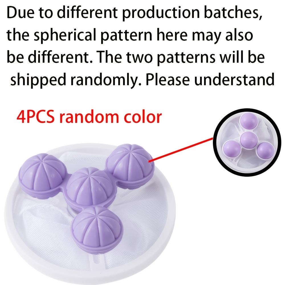 4pcs Random Color Lint Balls | Washer-Safe, Non-Electric, Clothes Cleaning Filter Balls for De-Linting and Cleaning Laundry