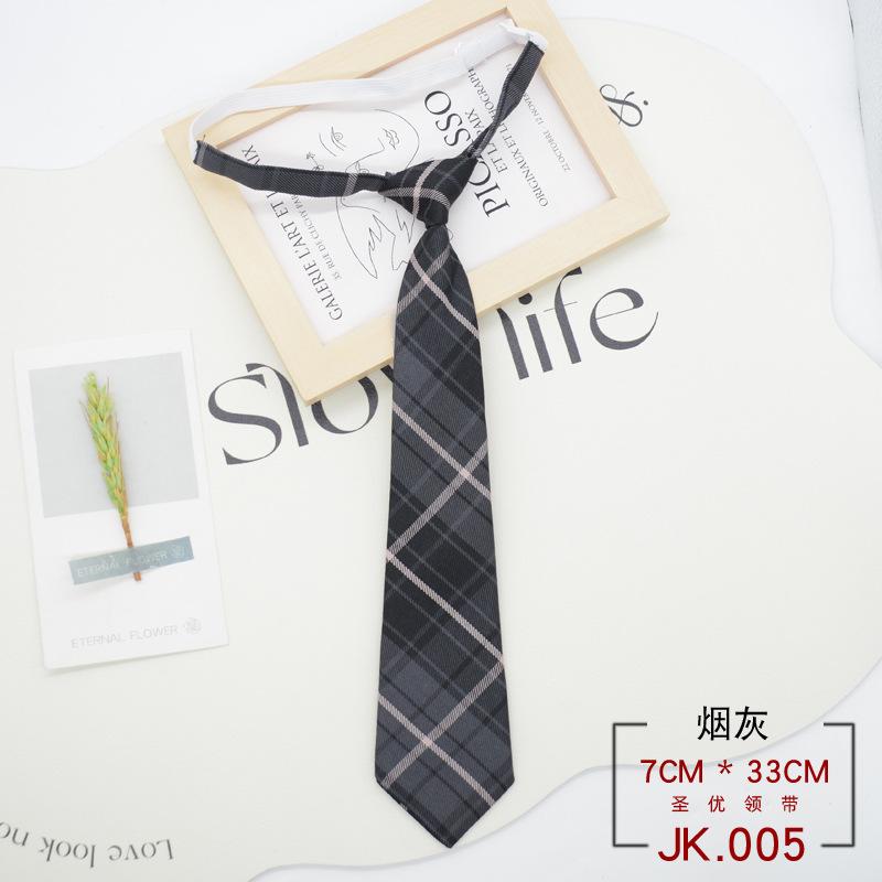 Tie Plaid Women Free Knotting Student College Style Japanese Short Uniform School Uniform Accessories Lazy