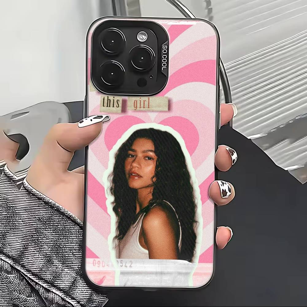 

Z-Zendaya Hot Actress Phone Case For iPhone 17,16,15,14,13,12,11 Plus,Pro Max,XS,Colorful Silver Black Cover iPhone16Plus