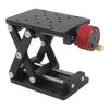 Lab Lifting Platform Manual Optical Sliding Rustproof 148*80mm Abs Aluminum Alloy Black Compact Hard Anodizing