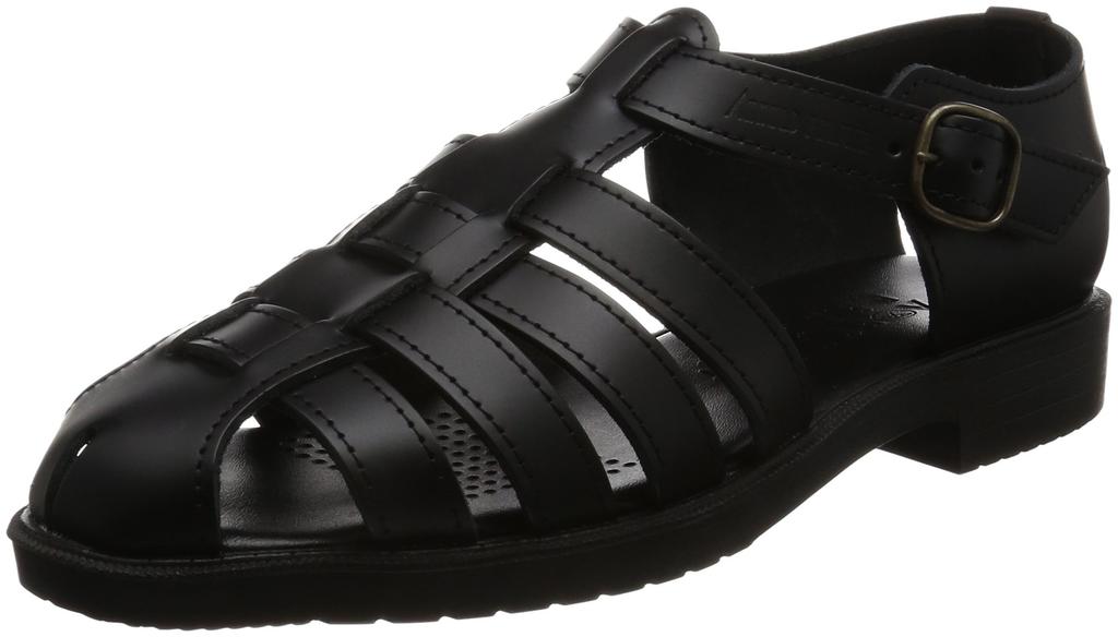 Arnold Palmer AP6621 Leather Backband Size cm Men's Sandals, Black, 26.0-26.5