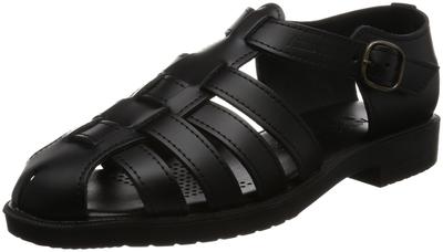 AP6621 Leder-Riemen Größe cm Herren-Sandalen, Schwarz, 26,0-26,5