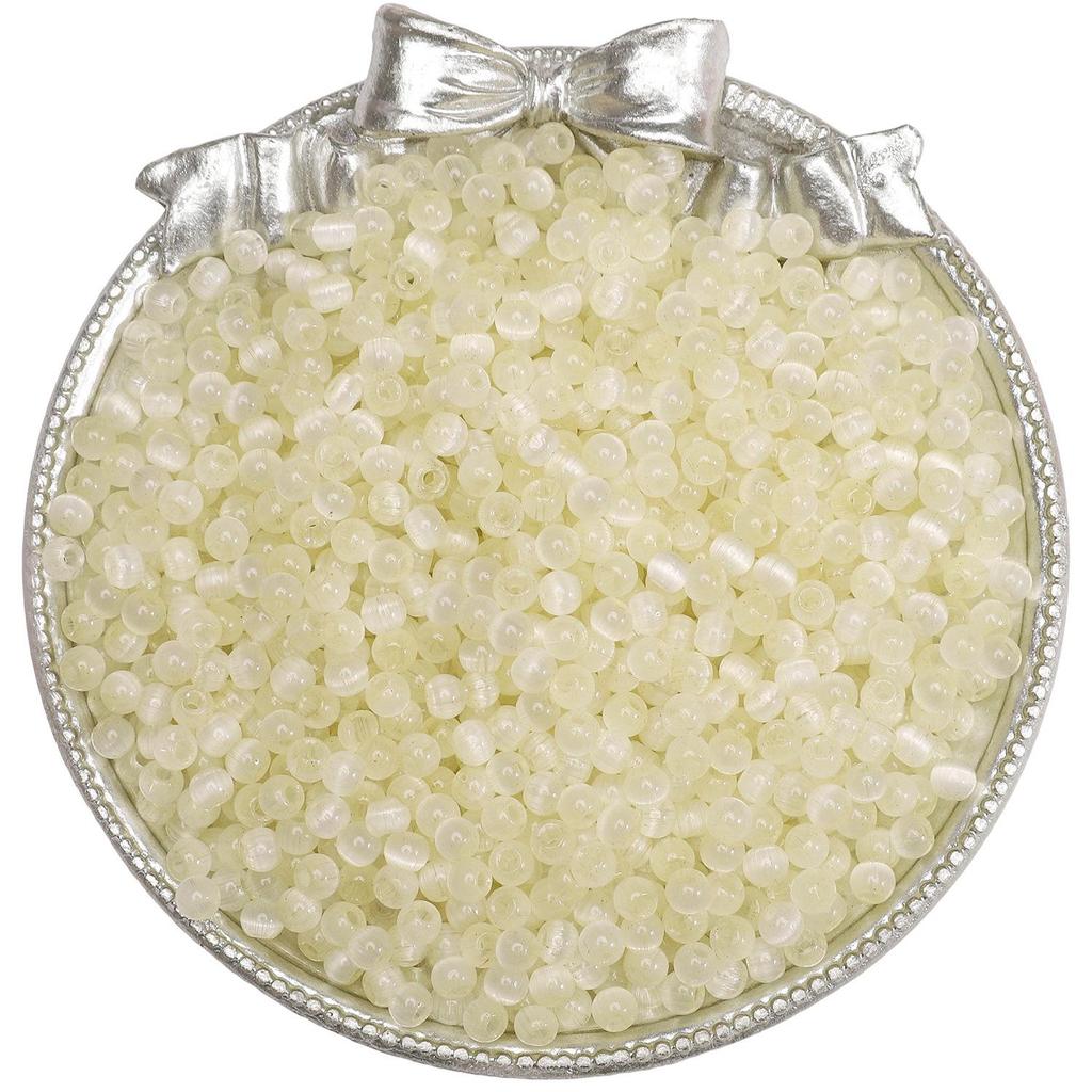 4mm High-Quality Glass Cat's Eye Seed Beads for Handmade DIY Jewelry and Accessories.