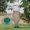 Plastic Bottle Mouth Docking Green Outdoor Bird Feeder Hanging Feeding Tray  Outdoor