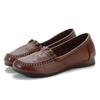 Round-toe Women's Shoes - Versatile Flat Leather Flats Suitable for All Seasons, Soft-bottomed Shoes