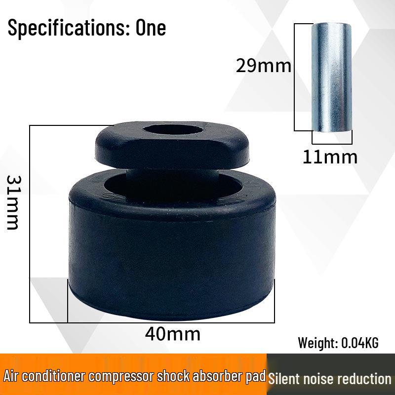 Shock Absorbing Pad for Outdoor AC Compressor, Shockproof Foot Pad for Copeland Tecumseh with Rubber Ring