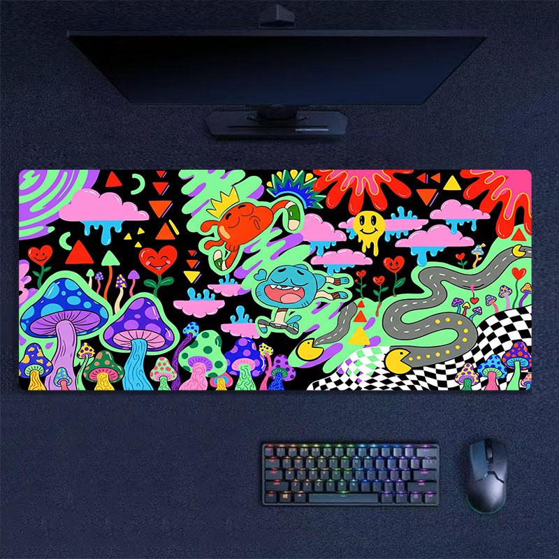 Die Gumball-Chroniken Große Gaming-Tischmatte Rutschfestes Laptop-Tablet Großes Mauspadd XXL-Matte Mini-PC-Spielmatte Mit Verriegeltem Rand