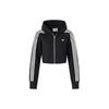 Originals Premium Zipper Hoodie With Three-Stripe Color Block Design Women Tops Black JI7061