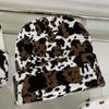 Halloween Knitting Cow Pattern Soft Unisex Hat Adult Outdoors for Ski Cycling