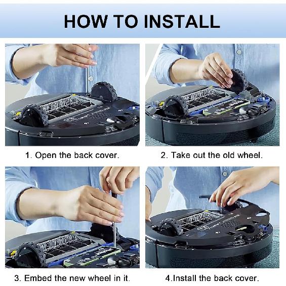 Garbage fighter Left and Right Wheel Module Pair for iRobot Roomba I&E Series I7 I7+ I8 I8+ I6 I6+ I4 I3 I3+ J7 E5 E6 E7 Series Vacuum Cleaner