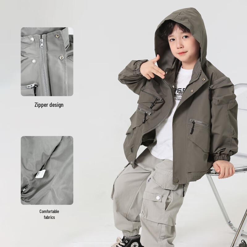 Boys' Casual Spring/Autumn Windbreaker Jacket
