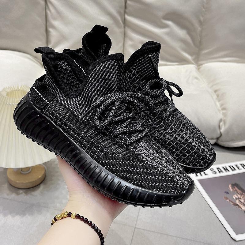 Spring New Coconut Shoes Women's Breathable Korean Version Versatile Ins Student Running Sports Shoes Women's Flying Woven Women's Shoes