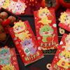 6Pcs/set Handmade Dragon Red Packet Cute Cartoon Red Bags 3D Print Red Envelope  Birthday Gifts