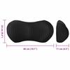 Back Cushion Black Memory Foam 46 x 24 x 11 cm