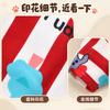 Winter Dog Onesie Striped Cartoon Print High Collar Four-legged Pet Clothes Medium Dogs