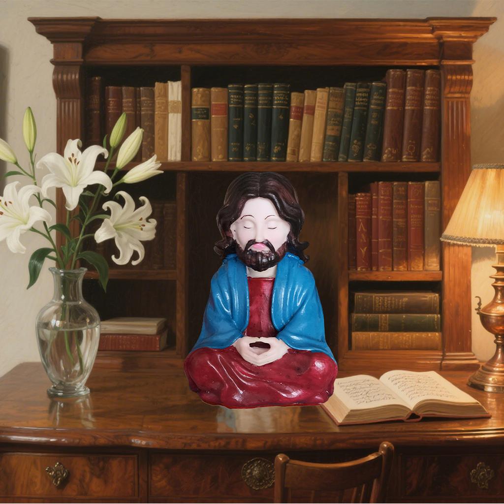 Meditating Old Man Ornaments Meditating Old Man Statue Easter Christmas Desktop Character Decoration