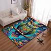 Colorful Owl and Fish Pattern Carpet with Vibrant Artistic Design Suitable for Use As an Anti-slip for Living Room Bedroom Sofas
