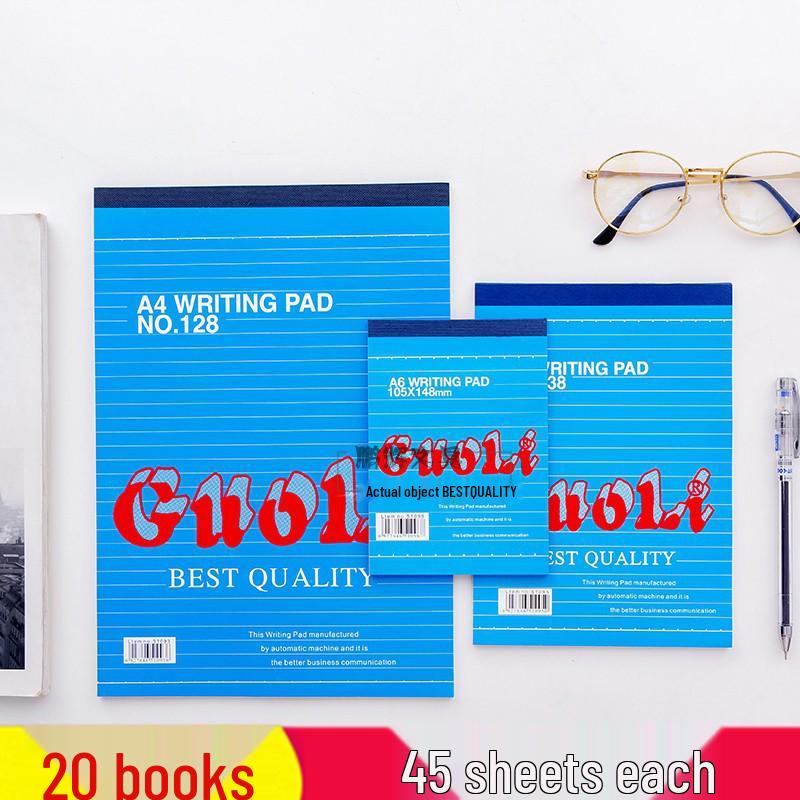 

A6 Single-Line Memo Pad, A5-338 Notebook, A4-128 Horizontal Top-Bound Notebook A5 (148x210 mm) - 10 pcs