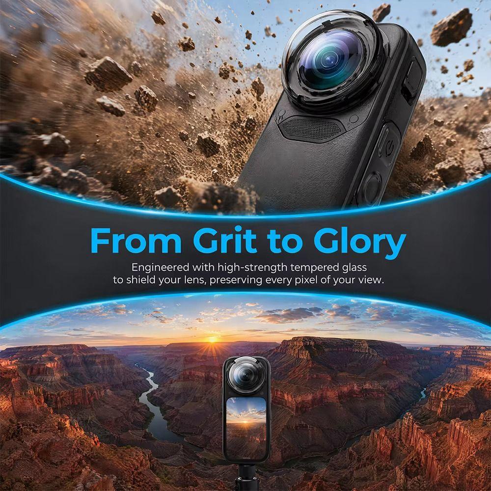 Removable Lens Protector Protective Lens Cap for Insta360 X6 Panoramic Camera Accessories