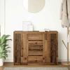Sideboard with Drawers Rustic Wood Look 100.5 X 35 X 76 Cm