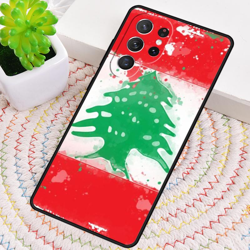 Lebanon Flag Silicone Phone Case For Samsung Galaxy note 10 pro S26 S25 S24 S23 S22 S21 Plus S25Ultra Capa Cover