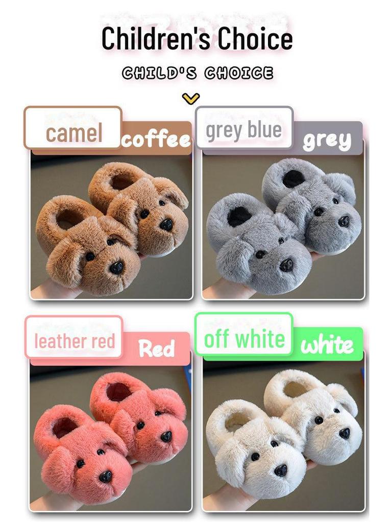 Zapatillas de Algodón de Dibujos Animados para Niños - Niños y Niñas 1-3 Años, Calzado Acogedor para Interior para Bebés y Niños Pequeños, Ideal para Otoño e Invierno