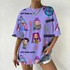 New Women's Autumn Streetwear T-Shirt Featuring KPop Demon Hunters Cartoon Prints Trendy Casual Loose Fit Top Y2K