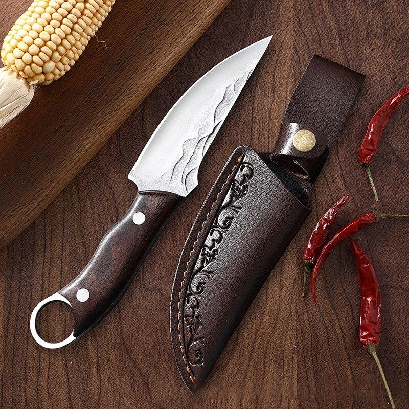 Vykosťovací nůž Sada kuchyňských nožů z nerezové oceli Sekáček na maso Kuchařský nůž Řeznický nůž Kuchyňské nůžky Brousek