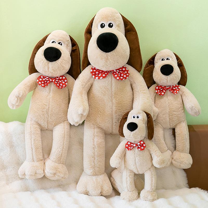 New British Leader Dog Plush Toy High-looking Bow Tie Dog Doll Doll Rag Doll Sleeping Pillow