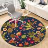 1pc Floral Pattern Carpet for Office Non Slip, Round Carpet, Soft & Comfortable, Carpet for Office, Lightweight Round Floor Mat
