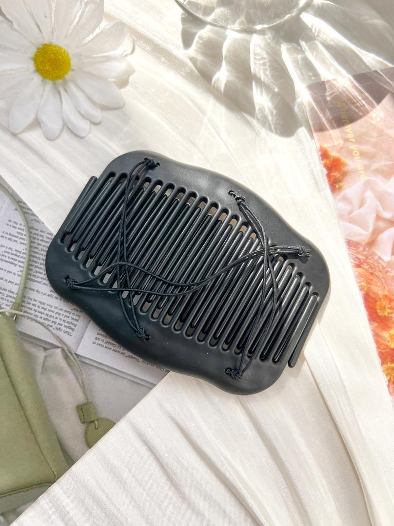 Black Plastic Magic Hair Comb Pearl Elastic Rope Double Row Invisible Fixed Insert Hairpin Tiara Hair Styling Tools for Women