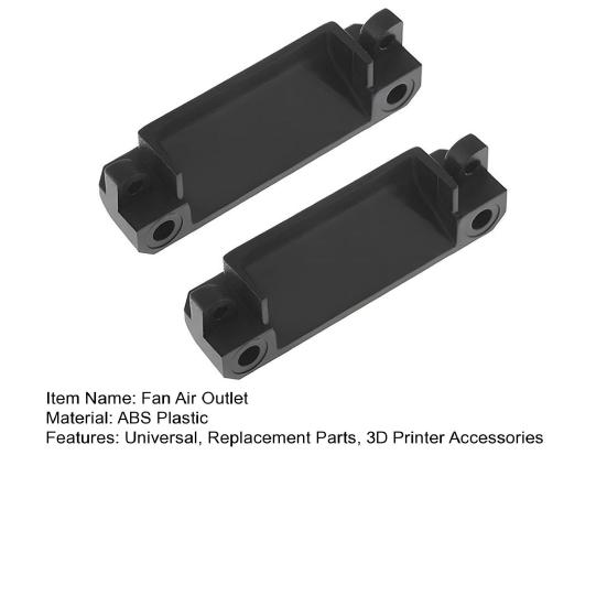 2Pcs 3D Printer Fan Air Outlet for 4010 Blower Fan 3D Printer Ventilation Duct Print Head Cooling Fan Air Guide Replacement Parts Accessories