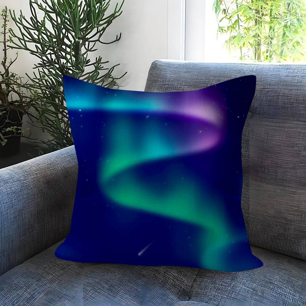 Nature Aurora Beauty Personalized Picture Text Home Decorative Pillows Household Gifts 45X45Cm