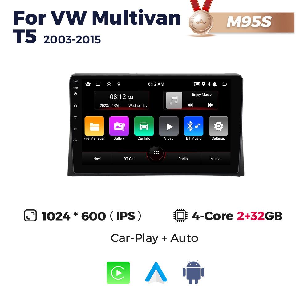 Navifly Android Auto Carplay Radio Auto Multimedia Video Player pentru VW Volkswagen Multivan T5 2003-2015 Navigație GPS 2din Audio