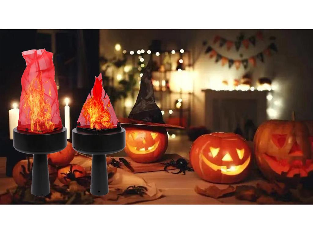 Rechargeable Handheld Electronic Flame Simulation Torch for Parties and Bonfires