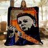 1PC Halloween Horror Outdoor Flannel Throw Blanket - HD Printed Lightweight Soft Warm All-Season Blanket for Sofa, Bed, Travel, Camping 061