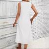 Boho Lace Patchwork Summer Long Dress Women Sleeveless