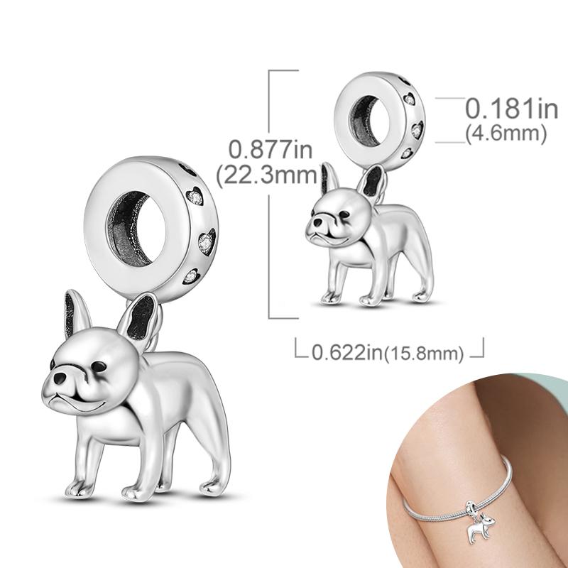New Copper Plated Cute Dog Pets Charms Beads Fit Original Bracelet Charms Diy For Women Pendant Beads Jewelry Gift