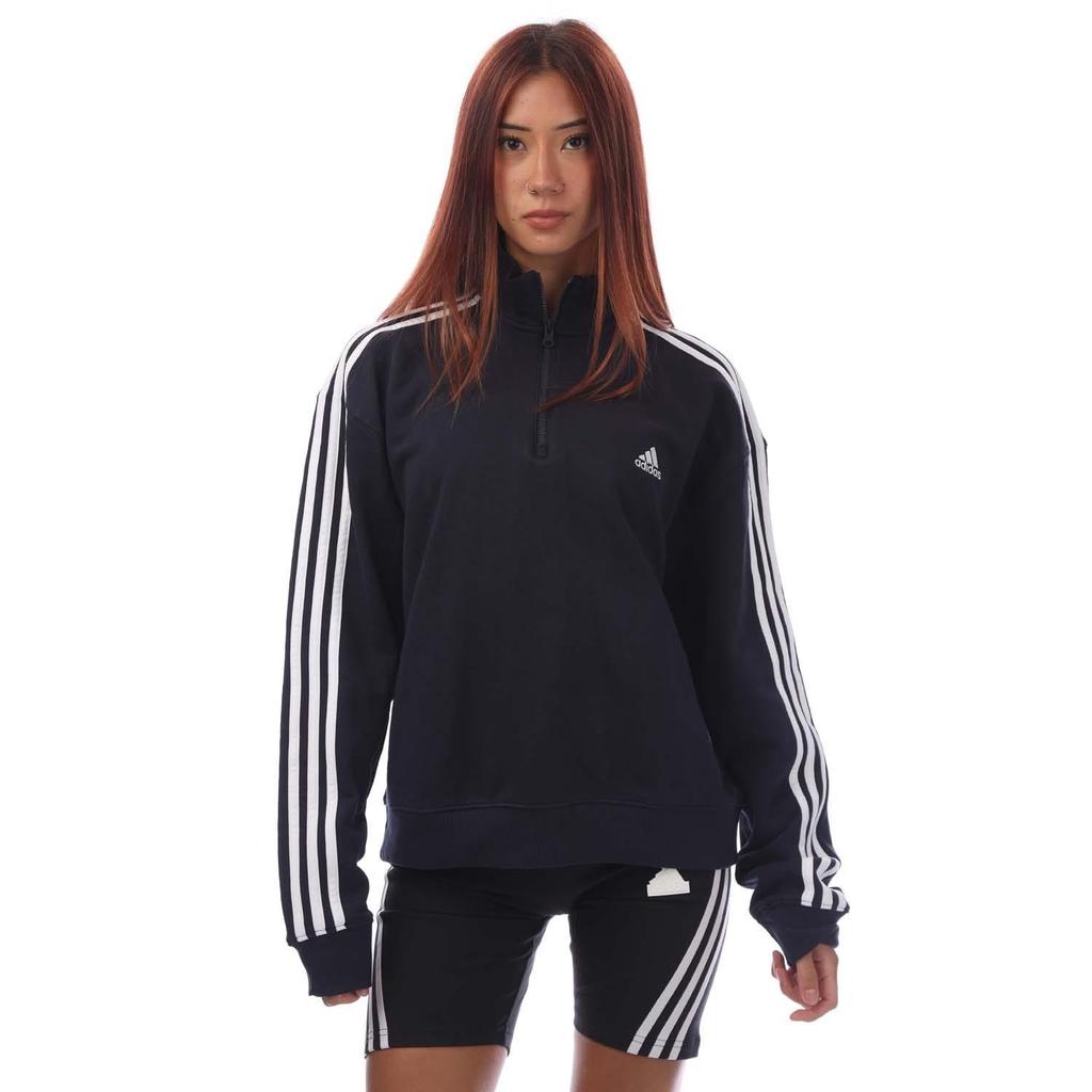 Adidas Dámská/Dámská mikina Essentials 3 Stripes na čtvrtinový zip