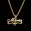 Atoztide Custom Name Necklace for Women Bottom Heart Stainless Steel Jewelry Nameplate Choker Chain Personalized Birthday Gift