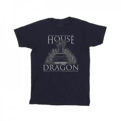Game Of Thrones: House Of The Dragon Mens Throne Text T-Shirt