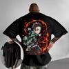 Demon Slayer Blade Mens Tshirt Stove Door Tanjiro Anime Summer New Style Suitable for Both Men and Women