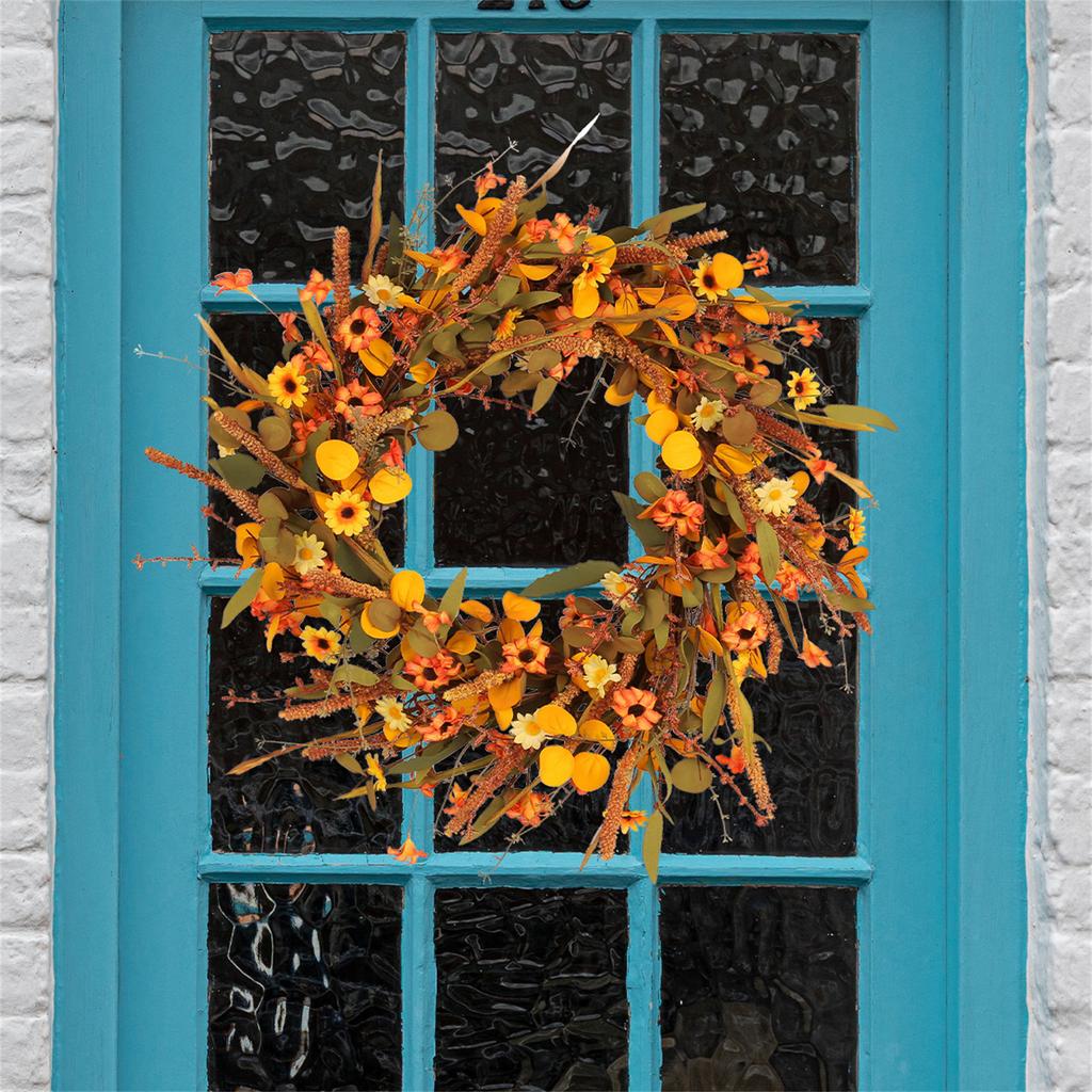 Twinkling Christmas Mitten Wreath, Christmas Lighted Werath Front Door Artificial Garland, Christmass Balls Hanging For Par