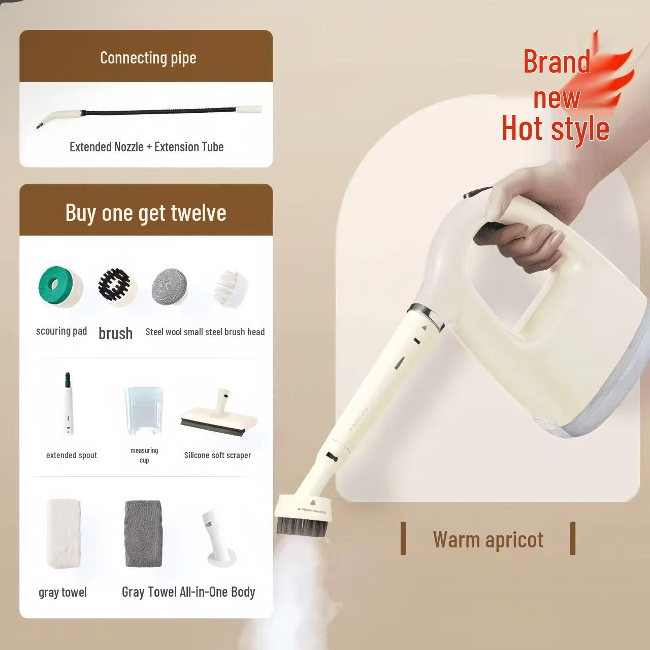 

Jinzheng High-Pressure Steam Cleaner for Home, Kitchen, AC, and Appliance Disinfection