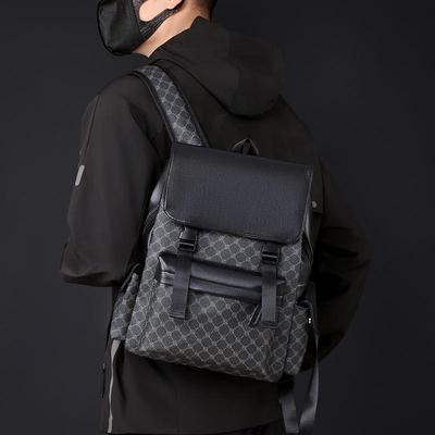 Unisex Retro Rucksack mit Karomuster: Stilvolle Freizeittasche für Reisen, Outdoor und Laptop-Aufbewahrung
