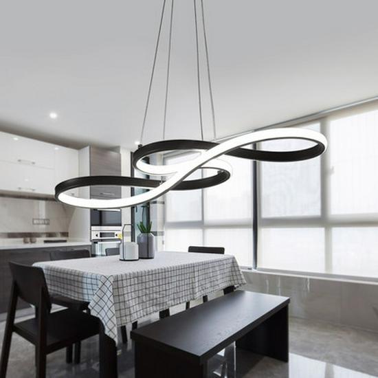 LED Musical Note Pendant Light - Modern, Irregular Design for Living Room, Restaurant, or Nordic Dining Spaces