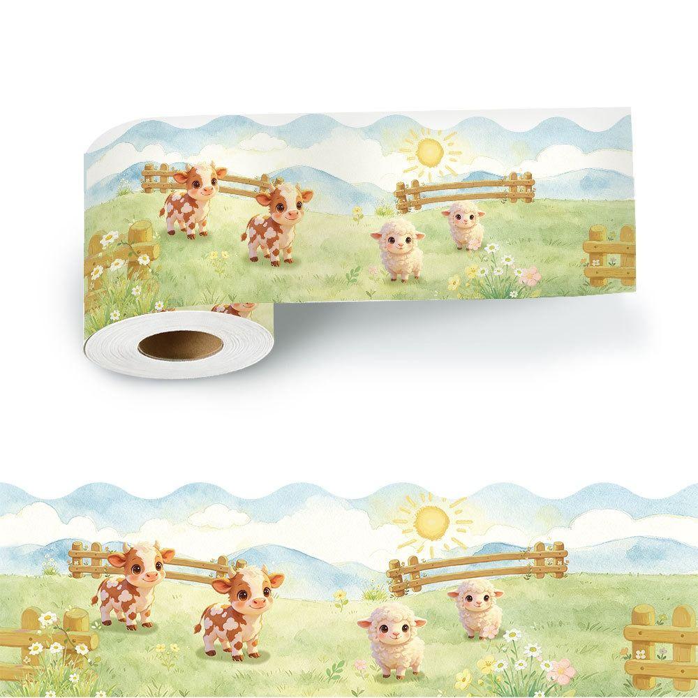 New Ocean/Sheep Bulletin Board Border 10m/Roll Scalloped Edge Border Trim Roll Cuttable Classroom Border Trim Classroom Decor