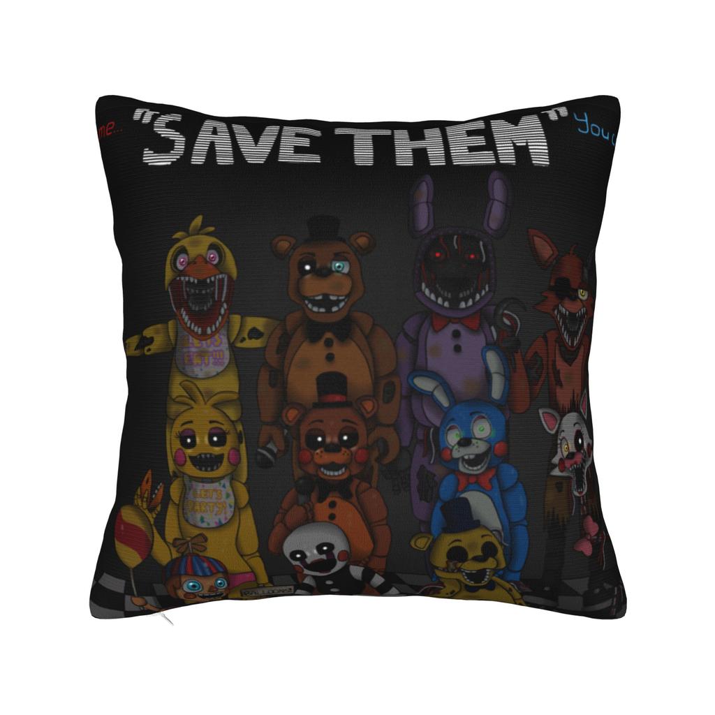Fnaf Horror Rock Music Pillowcase Polyester Cushion Cover Gift Pillow Case Cover Home Dropshipping 45X45Cm